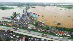 Heavy rains, thunderstorms in many places, rivers crossed the danger level and flooded the city and village.  Administration ready