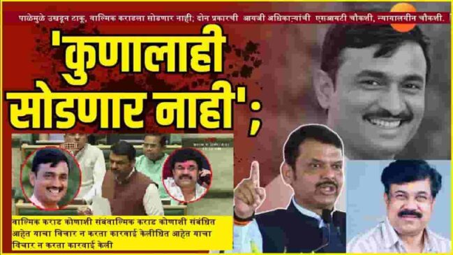 Devendra Fadnavis say on Santosh Deshmukh Case पाळेमुळे उखडून टाकू, वाल्मिक कराडला सोडणार नाही; दोन प्रकारची चौकशी. आयजी अधिकाऱ्यांची एसआयटी चौकशी व न्यायालयीन चौकशी.