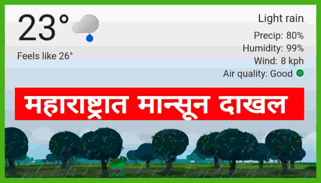 Monsoon arrived in Maharashtra | आनंदाचे वातावरण; यावर्षी महाराष्ट्रात १२ दिवस आधीच मान्सून दाखल